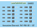 Decals Kennzeichen Österreich - BB 1 - 1:87