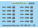 Decals Kennzeichen Österreich - BH 1 - 1:87