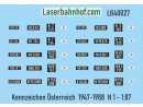 Decals Kennzeichen Österreich - N 1 - 1:87