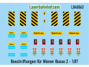 Decals Beschriftungen für Wiener Busse 2 - 1:87