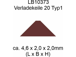 Holzverladekeile 20 Stück - Typ3 - 4,6mm symetrisch - 1:87