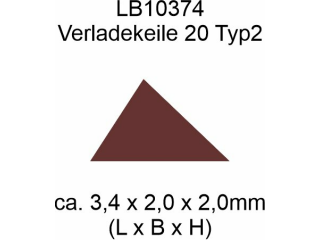 Holzverladekeile 50 Stück - Typ4 - 3,4mm asymetrisch