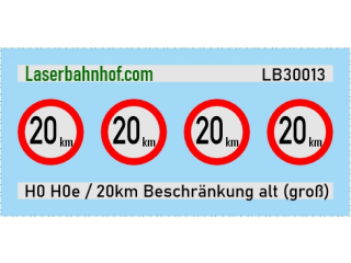 Geschwindigkeitsbeschränkung 20km alt groß, 8,50